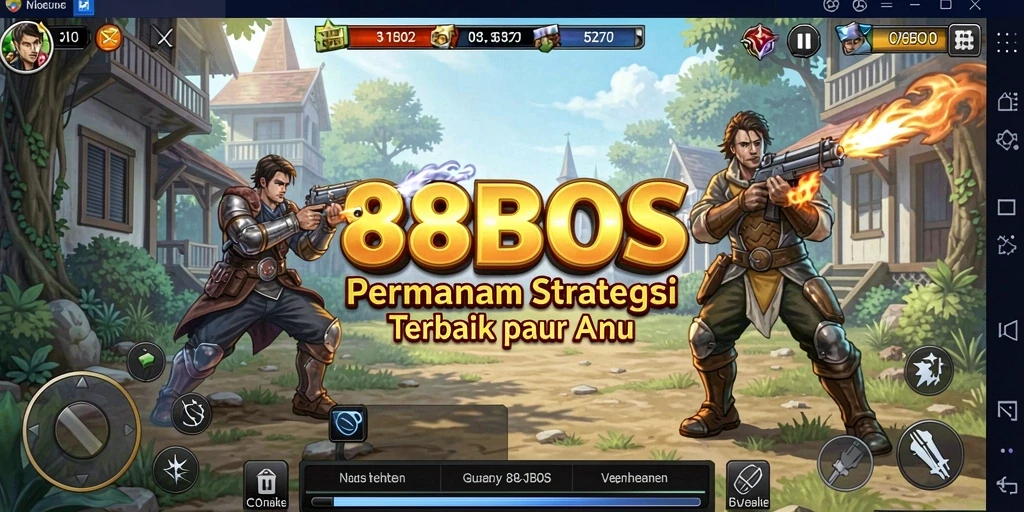 Tangkapan layar utama 88BOS menampilkan aksi pertempuran strategis yang mendebarkan.