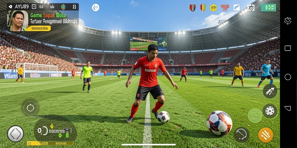 Tampilan menawan dari pertandingan sepak bola di AYU89.