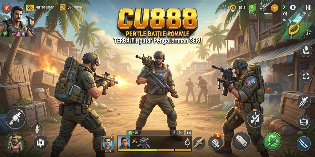Tampilan gameplay seru dari CU888 di arena Battle Royale.