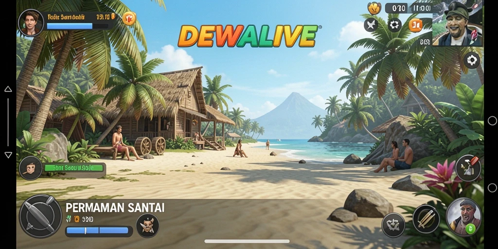 Tampilan gameplay santai DEWALIVE yang menarik dan interaktif.