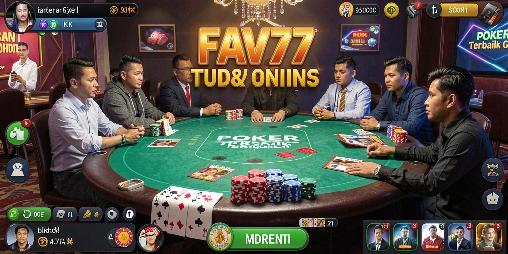 Screenshot FAV77 menampilkan gameplay Poker yang seru dan mendebarkan.