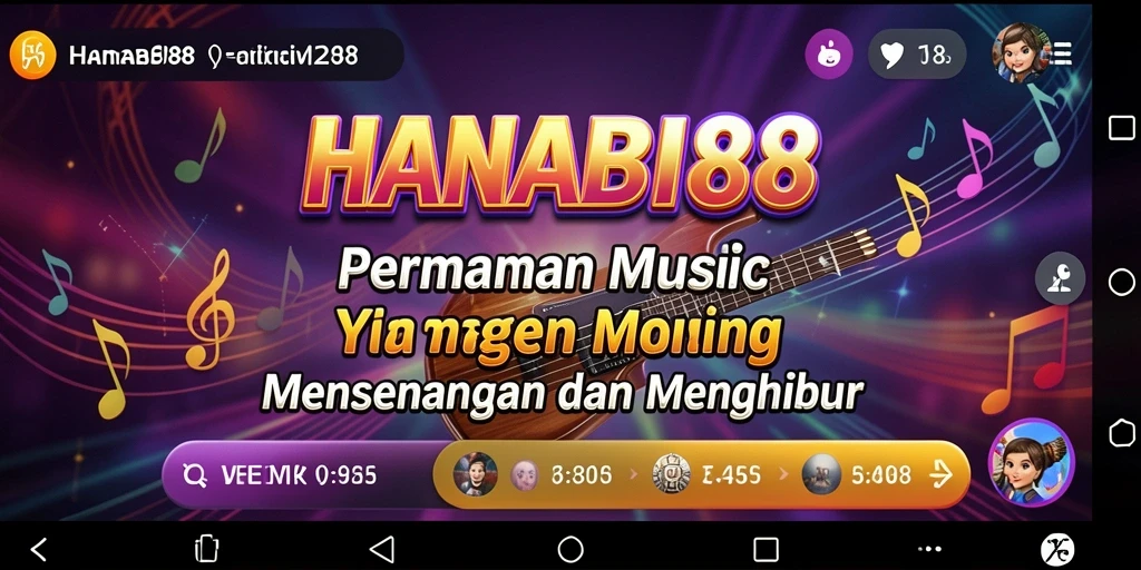 Tangkapan layar gameplay HANABI88 menunjukkan momen seru bermain musik.