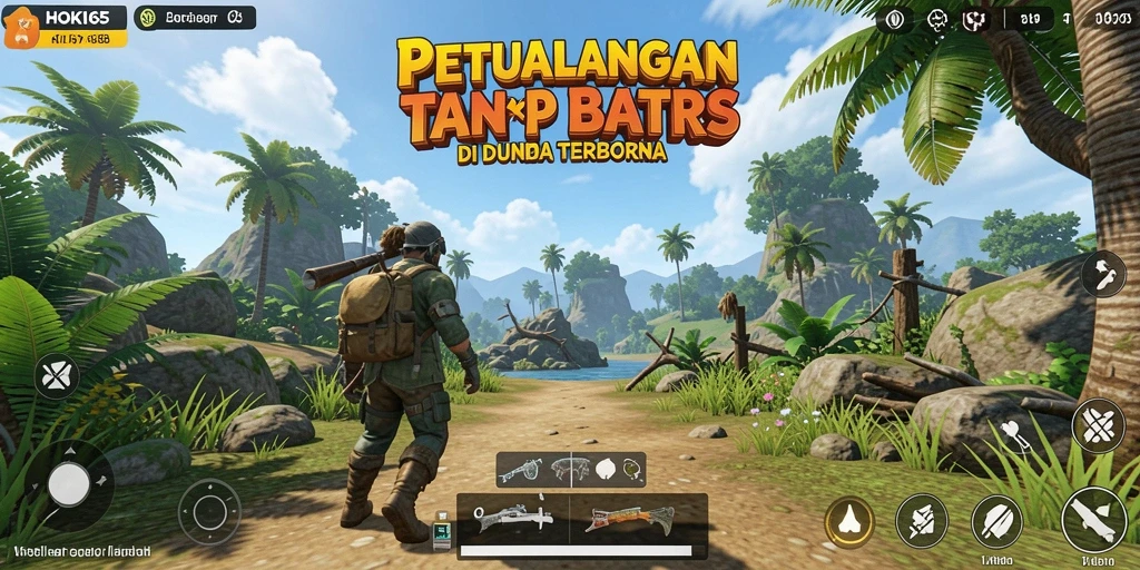 Screenshot gameplay HOKI65 menampilkan petualangan di dunia terbuka.