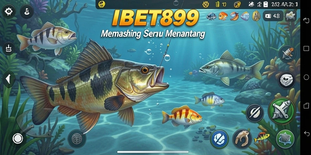 Tampilan gameplay IBET899 yang memukau saat memancing ikan.