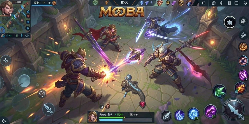 Gameplay MOBA yang mendebarkan di ID66 dengan aksi seru.