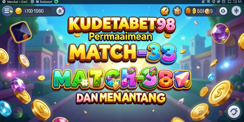 Screenshot menampilkan gameplay Match-3 yang seru dan penuh warna.
