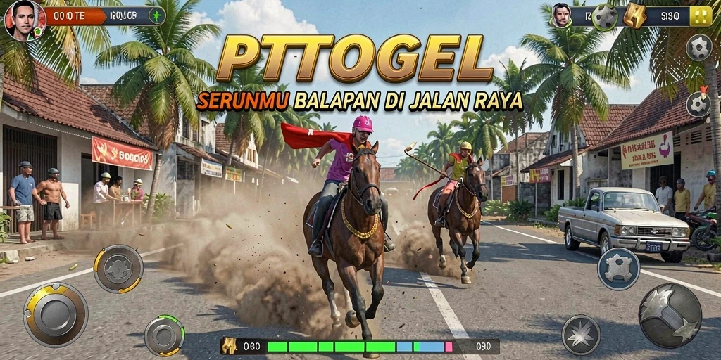 Tampilan seru gameplay Racing PTTOGEL dengan mobil balap yang tangkas.