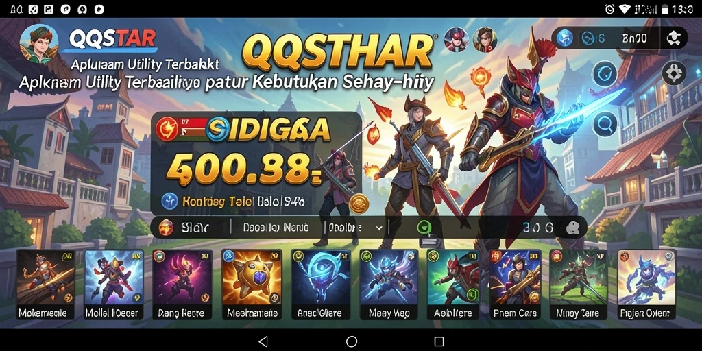 Tampilan utama QQSTAR menampilkan fitur-fitur Utility yang lengkap.