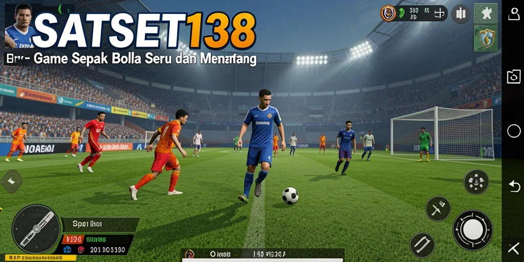 Screenshot SATSET138: Menampilkan aksi seru dalam permainan sepak bola.